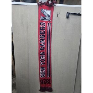 New York Rangers 1926 NHL Old Time Hockey Knit Scarf Reversible Red Blue
